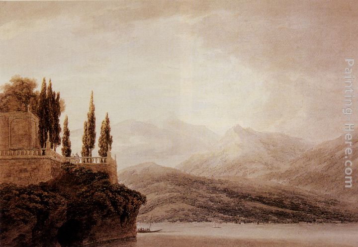 Isola Bella On Lago Maggiore painting - John Robert Cozens Isola Bella On Lago Maggiore art painting